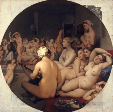  turkish Oil Painting - Jean Auguste Dominique Ingres The Turkish Bath